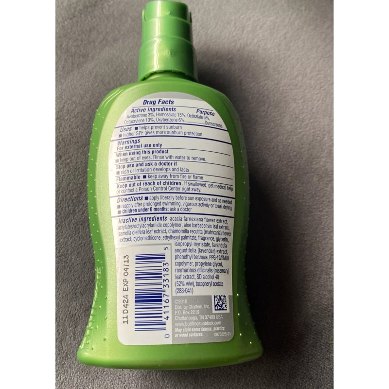 Bull Frog SPF 50 Sunblock Water Armor Sport Quick Spray