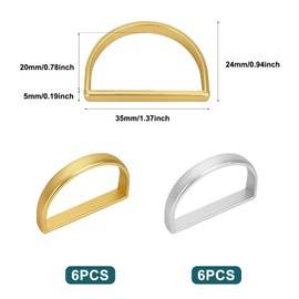 12 Pcs Napkin Rings, Gold & Silver Metal Napkin Buckles, Modern Serviette Holders for Table Decoration, Anniversary