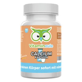 Calcium Capsules - 120 mg - High Dose - Quality from Germany - Calcium Carbonate without Additives - Vegan - Laboratory Tested - Suitable for Children - 120 mg Elementary Calcium / Calcium -