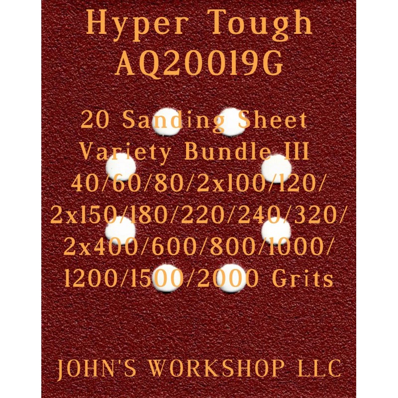 Hyper Tough AQ20019G - 17 Different Grits - 20 Sheet