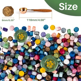 Sukh 600PCS Wax Seal Beads - Sealing Wax Beads for Stamp Seals Letter Sealing Wax Melts Kit for Stamps Melting Wax for Sealing Envelopes Multi Colors