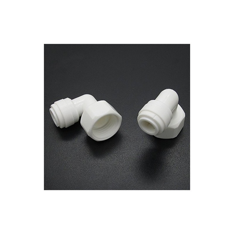 Set of 5 0.5-Inches PT to 0.375-Inches White Elbow Water