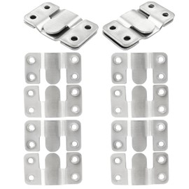 Rierdge 12 Pack 2.12"x 1.18" Z Clips Flush Mount Bracket Heavy Duty Stainless Steel Picture Hangers Interlocking Photo Frame Hook for Hanging Picture Display, Silver