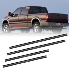 Ricmjend Car Lower Door Rubber Felt Trim Seal Weatherstrip Kit Fit for 1999-2016 F250 F350 F450 F550 Super Duty Crew Cab|2000-2005 Excursion Replaces# F81Z-2520758-AA 1C3Z-26253A24-A