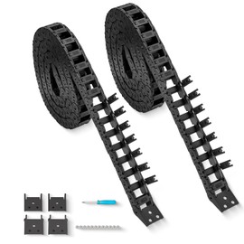 2pcs 39.4inch Drag Chain Cable Carrier Open Type R18 Wire Cable Chain for CNC Router Mill and 3D Printer,Extra 2 Pair End Connectors,1pc Screwdriver,12 Screws(10x15)