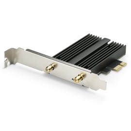 WLAN PCIe Card 1200 MBit/s @ 5 GHz (600 MBit/s @ 2.4 GHz) - CSL PAX-1800 Plus - MediaTek MT7921 Chipset, IEEE802.11 a/b/g/n/ac/ax, Bluetooth 5.2, WEP, WPA, WPA2, WPA3 WiFi 6