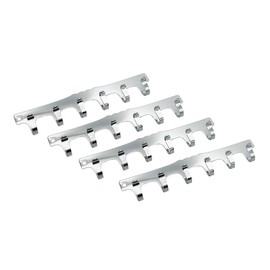 QCAA Key Hook Holder, Durable Steel, 131mm x 26mm, Chrome Plated, Made in Taiwan, 4 Pack