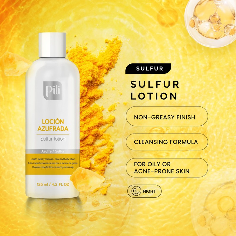 Pili Sulfur Lotion – Helps Control Oily Skin & Reduce