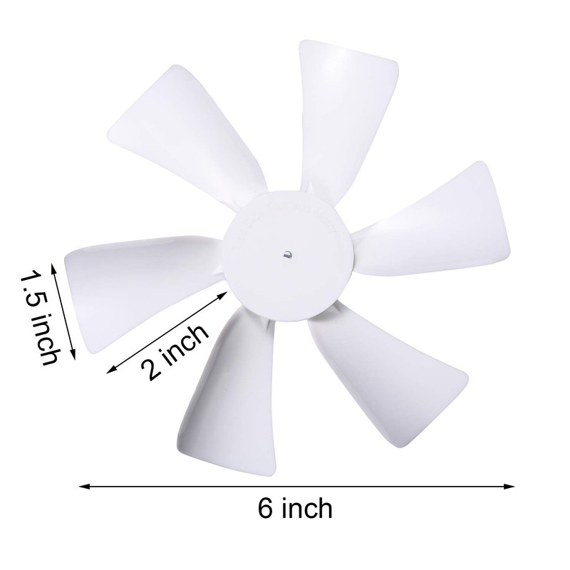2 Pack 6“ Replacement White Vent Fan Blades for RV
