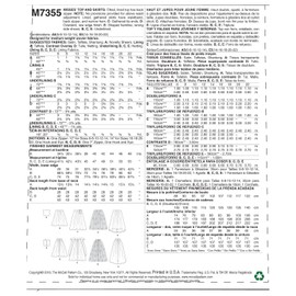 McCall's Patterns M7355 Misses' Crop Top and Gathered Skirts, Size E5 (14-16-18-20-22)