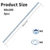 LiYiJiKeJi M8 Threaded Rod M8 x 300 mm, Fully Threaded,