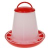 Olba B.V. Plastic Hopper Feeder with Lid, 1 kg, Red/White