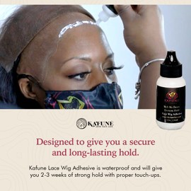 Kafune Amor Lace Wig Adhesive – Waterproof Hold for Your Lace Wig or Toupee – Natural Hold for 2-3 Weeks – NO Flaky Residue – Travel Size 1.3 OZ.