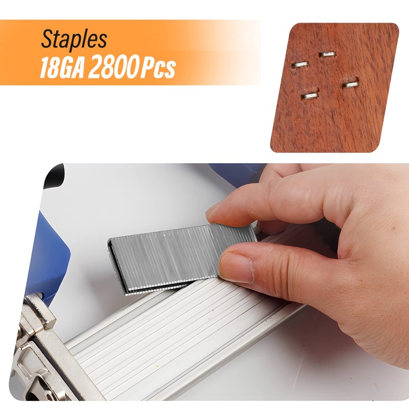 SITLDY 2800-Count 18 Gauge 1/4" Narrow Crown Staples 1/2"-1200, 3/4"-800,