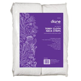 Diane Terry Cloth Neck Strips – 36 Pack – Fast Drying Towel for Neck – Use at Barber Shop, Salon, Spa, Extra Durable, Absorbent, White, D8320