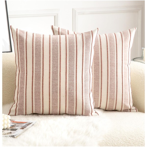 Cethom Decorative Boho Throw Pillow Covers, Farmhouse Textured Pillow Case,