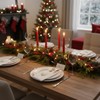 Janlaugh 100 Pack Christmas Golden Eucalyptus Linen Disposable Napkins with