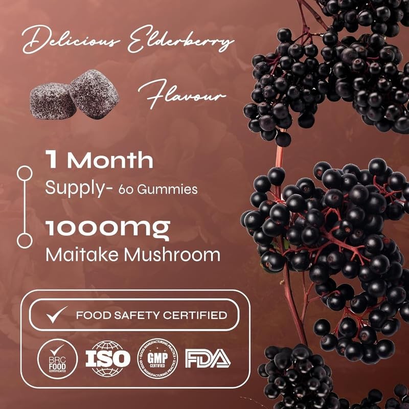 Known Tasty Maitake Gummies - 1000mg Maitake Mushroom with Vitamin