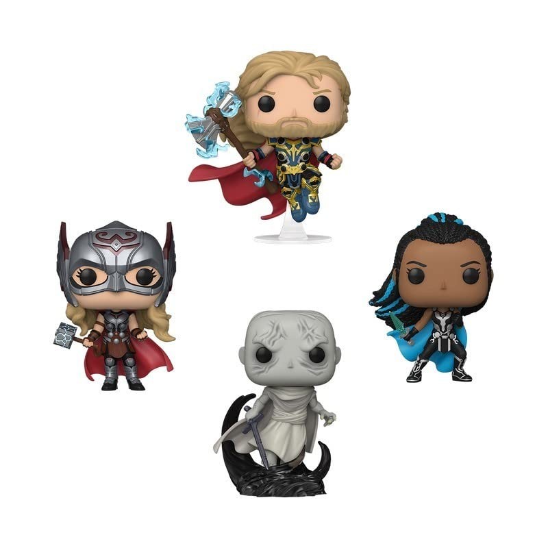 POP! 4 Pack Thor, Mighty Thor, Valkyrie, Gorr (Thor: Love