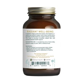 PURE SYNERGY Pure Radiance C | Organic Vitamin C Powder | 100% Natural, Whole Food, Non-GMO Supplement with Camu Camu Extract | for Immune and Collagen Support (90g Powder)