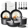 CAROTE 19Pcs Pots and Pans Set Non Stick, Cookware Set