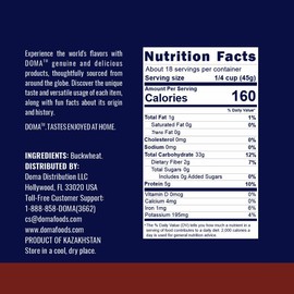 DOMA Toasted Buckwheat Groats 10.5lb (6×1.76lb, 108 Servings) Gluten-Free, Premium Whole Grain for Porridge, Kasha, Side Dishes, Milling into Flour, 5g Protein/Serving, Non-GMO