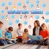 70 Stück Schneeflocke Pinnwand Ausschnitte Set Winter Weihnachten Schneeflocke Schneemann