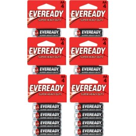Eveready 24 x Energizer Eveready Super Heavy Duty AA Batteries (6 x 4)