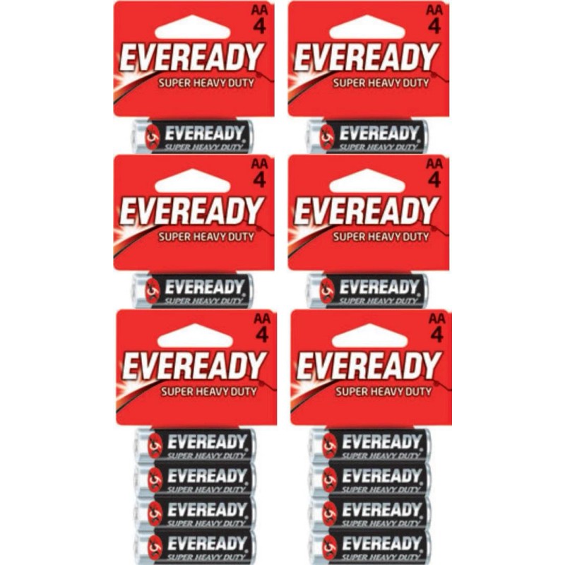 Eveready 24 x Energizer Eveready Super Heavy Duty AA Batteries
