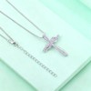 SeiMios 925 Sterling Silver Cross Necklace for Women Twisted Infinity