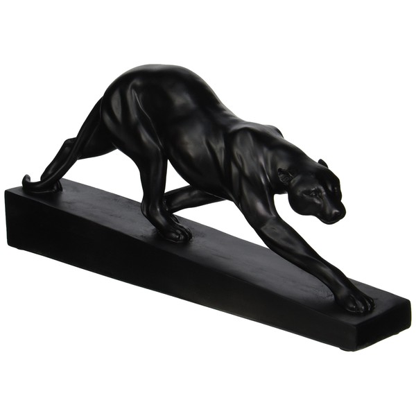 Design Toscano EU6104 Panther on the Prowl Art Deco Statue, 16 Inch, Black
