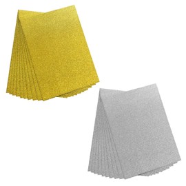 CYNOSURETECH 20 Sheets Of Glitter Paper, Diy Card Materials, Craft Paper, Decorative Paper, Can Be Used To Decorate Greeting Cards, Invitations, And Photo Albums