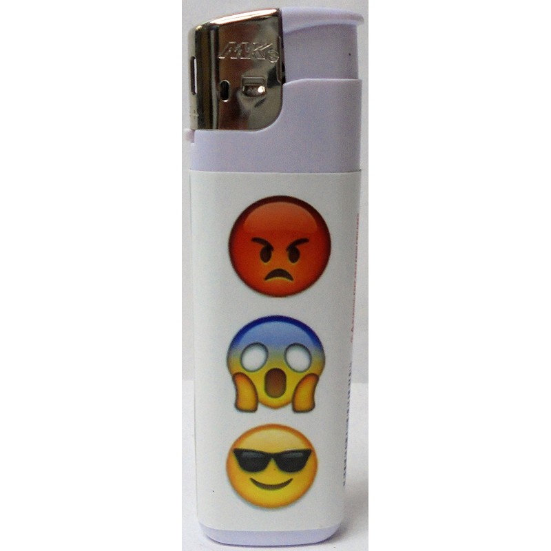 18 Assorted Emoji Designed Electric Lighters (Designs Randomly Selected) 1274Emoji-18