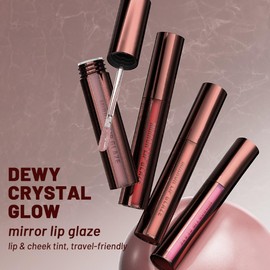 3 Colors Moisturizing Glossy Lip Gloss Lipstick Tint，Korean Long Lasting & Waterproof Lip Stain| Glossy Lip Gloss with Lovely Soft Butter Gloss | Buildable, Blendable, Moisturizing, Non-Sticky