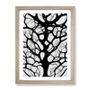 A Monochrome Tree No.4 Framed Print for Living Room Bedroom Home Office Décor, Wall Art Picture Ready to Hang, Oak A4 Frame (34 x 25 cm)