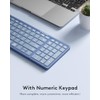 Samsers - Teclado Bluetooth plegable con teclado numérico, plegable completo
