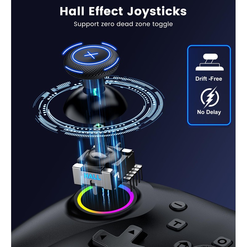 AIfasterfly PC Controller with Holder, Wireless Bluetooth Controller, 1000mAh Battery,
