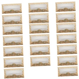 FOMIYES 20pcs False Eyelash Packaging Box Lash Extensions Empty Lash Boxes for False Eyelashes Eyelash Boxes Packaging Glitter Eyelash Storage Boxes Fluffy Fake Lashes Golden Paper