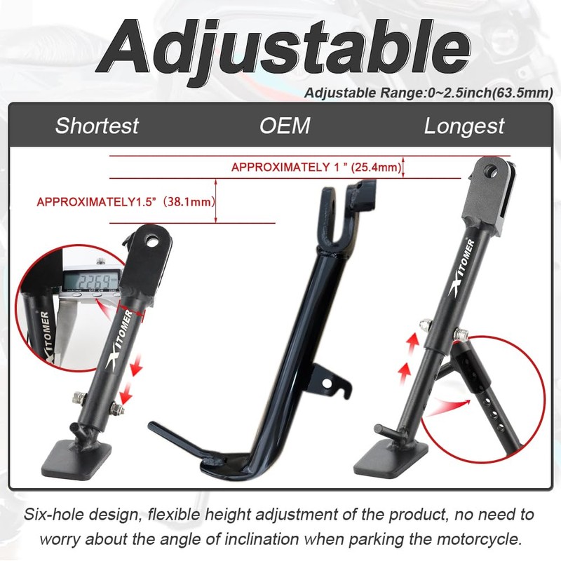 Xitomer 1.5'' Lowering Links + 2.5" Adjustable Kickstand Compatible with