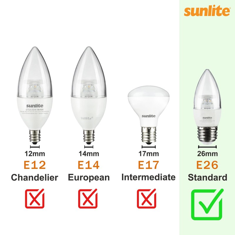 Sunlite 80497 LED A19 Edison Half Chrome Globe Light Bulb,