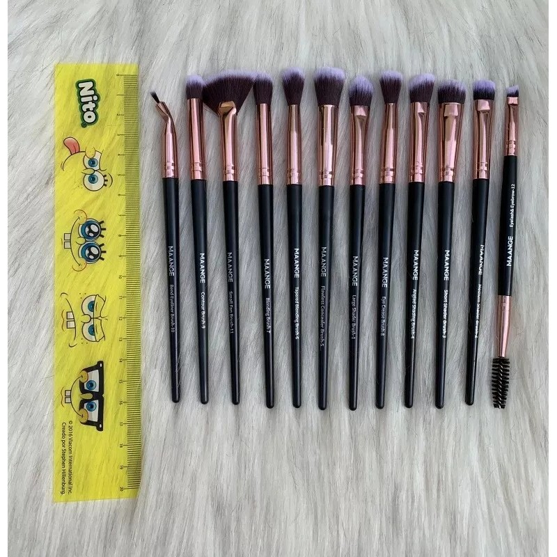 Maange Set De 12 Brochas Para Maquillaje Maange