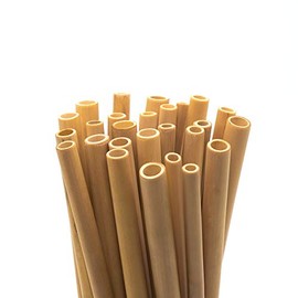TXV Mart Disposable Reusable Bamboo Drinking Straws 100 pcs, BPA Free, Eco-Friendly 100% Natural, Biodegradable, and Compostable, Heavy Duty, Party, Weddings, Picnics, Holidays