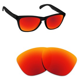 Alphax Fire Red Polarized Replacement Lenses for Oakley Frogskins