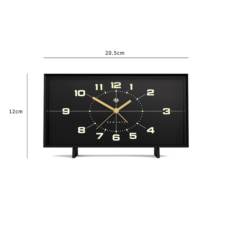 NEWGATE 'Wideboy' retro inspired rectangular alarm clock in a matt