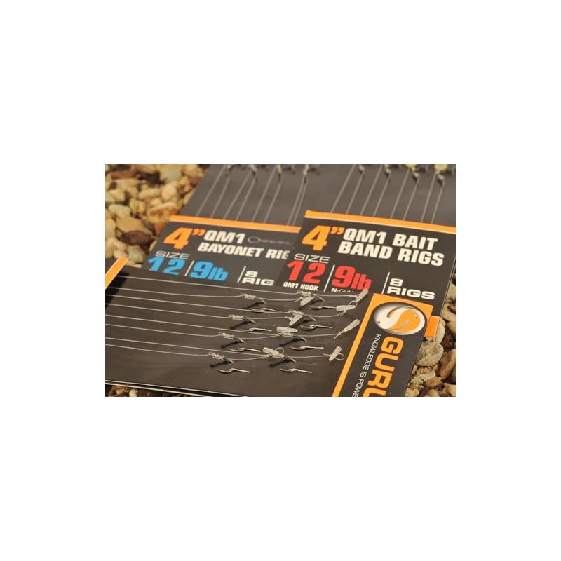 Guru QM1 15" Feeder Fishing Rigs On EVA Spool W/Speedstops: