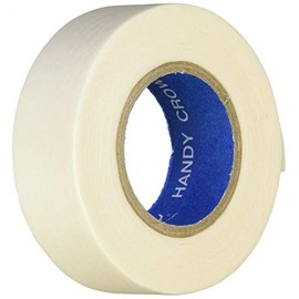 Handy Crown Masking Tape for Painting, White, Width 0.7 inches (18 mm) x Length 6.9 ft (18 m), Pack of 10