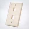Keystone Wall Plate Beige 2 Port