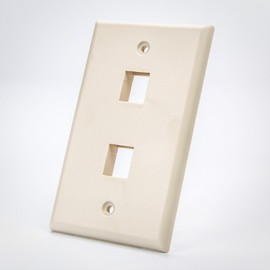 Keystone Wall Plate Beige 2 Port