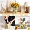 Sunflower Utensil Holder, 7.1"+5.4" Ceramic Utensil Holder for Kitchen Counter,