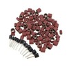 PACKOVE 132Pcs Sanding Drum Bands Nail Drill Kit Includes Sleeves